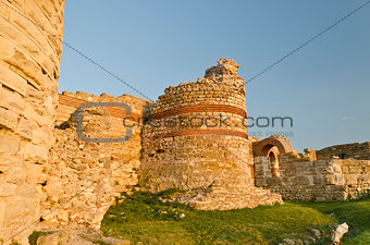 Part of the wall in the city of Nesebar in Bulgaria