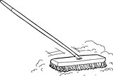Outline Broom with Dirt