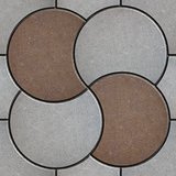 Gray and Brown Pavement  in the Form of a Circle.