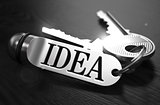 Idea Concept. Keys with Keyring.