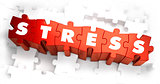 Stress - Text on Red Puzzles.