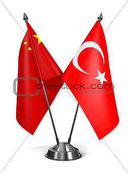 China and Turkey - Miniature Flags.