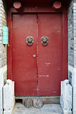 Chinese traditional door Hutong streets