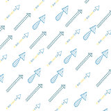 Hand-drawn various arrows on white background