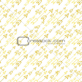 Hand-drawn yellow arrows on white background
