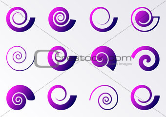 Violet spiral icons