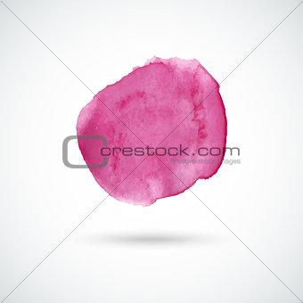 Pink watercolor circle