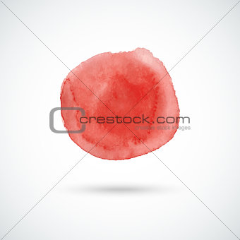 Red watercolor circle