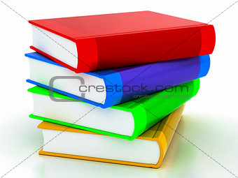 multi-colored books
