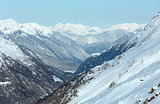 Dolomiten Alps winter view (Austria).