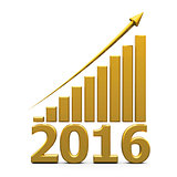 Business graph up with 2016