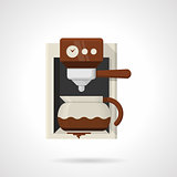 Coffee machine flat color vector icon