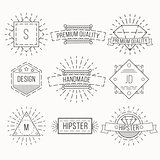 Outline badges and emblems template