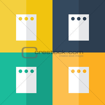 Note paper icon set
