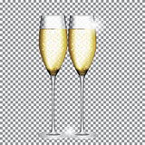 Glass of Champagne Vector Illustration