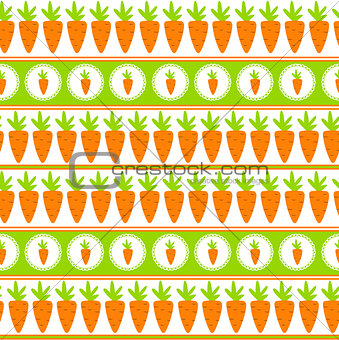 Carrot Seamless Pattern Background Vector Illustration