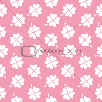 Abstract Natural Clover Seamless Pattern Background Vector Illus