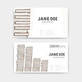 Business cards with books texture