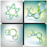 Set of Abstract  molecules.