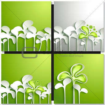 Eco green concept, spring card