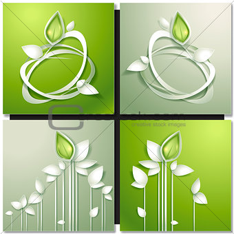 Eco green concept, spring card