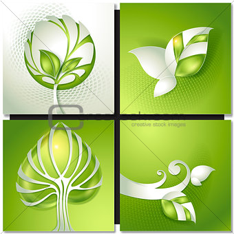 Eco green concept, summer card