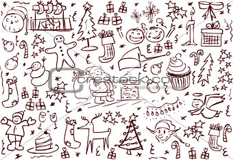 Christmas Symbols Doodles