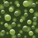 Green balls on abstract background. 