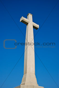 the white cross in blue sky