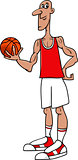 basketball player cartoon illustration