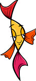 veiltail fish cartoon illustration