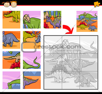 cartoon dinosaurs jigsaw puzzle game