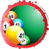 circular border with bingo balls