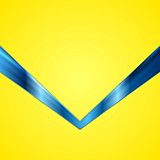 Abstract contrast yellow blue tech background