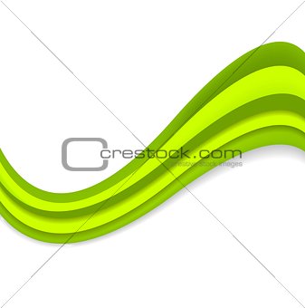 Abstract green shiny wave