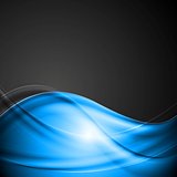 Contrast abstract blue black wavy background