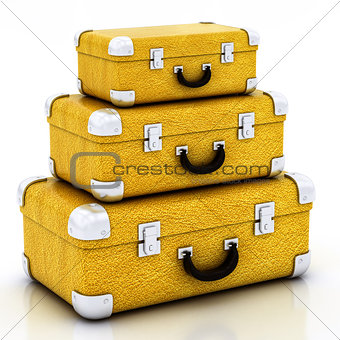 yellow traveling bag