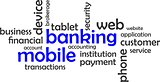 word cloud - mobile banking