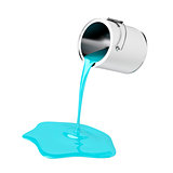 Pouring paint