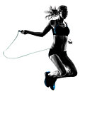 woman Jumping Rope exercises silhouette