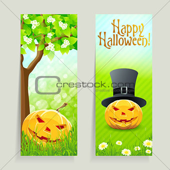 Set of Halloween Banners