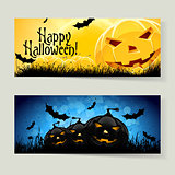 Set of Halloween Banners