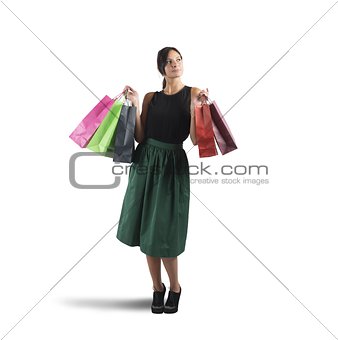 Girl goes shopping