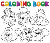 Coloring book fairy tale portraits