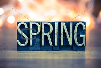Spring Concept Metal Letterpress Type