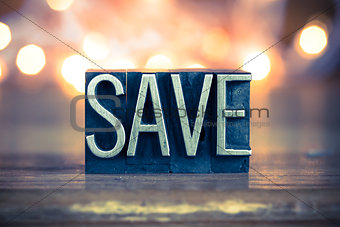 Save Concept Metal Letterpress Type