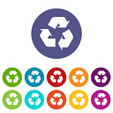 Recycling flat icon