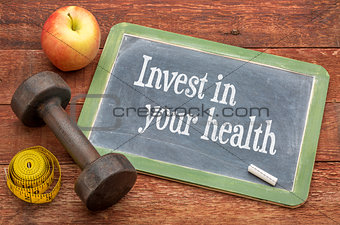 Invest in your health advice on blackboard
