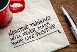 negative thinking and posifitive life