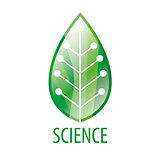 chip vector logo in green leaf